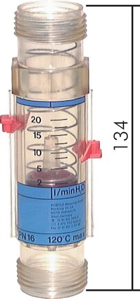 Exemplary representation: Viscosity-compensated flow meter